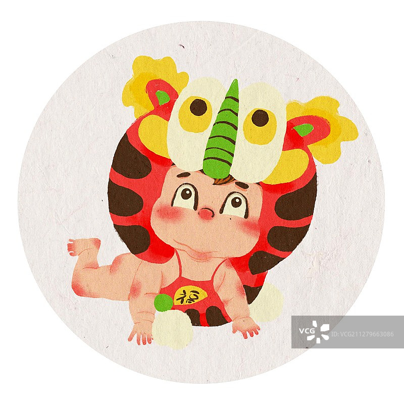 中国风-虎头帽娃娃图片素材