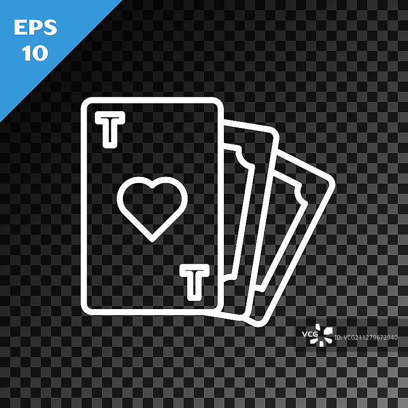 带有红心符号的白色扑克牌图标图片素材