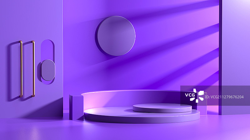 3D模拟场景彩色产品展台创意图图片素材