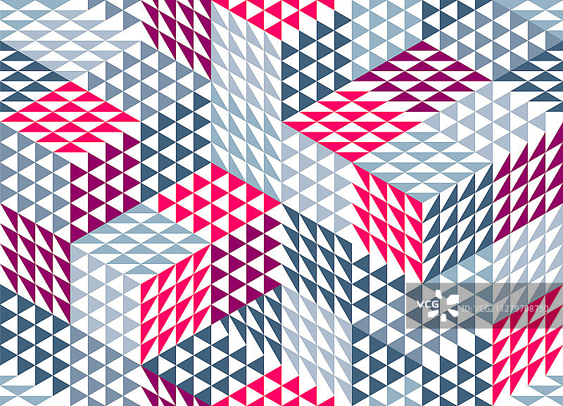 几何3D立方体菱形无缝图案图片素材