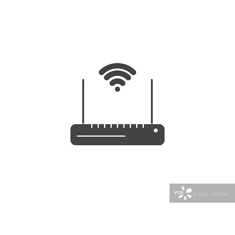 Wi-Fi路由器图标纯白背景图片素材