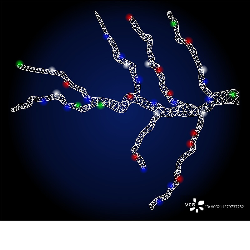 带斑点的河流网格图片素材