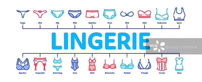 内衣极简信息图banner图片素材