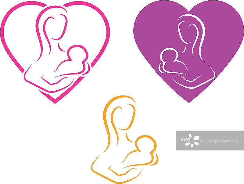 妈妈和宝贝设计图片素材