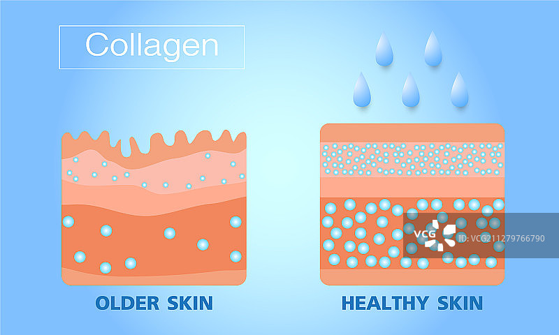 胶原蛋白与健康肌肤图片素材
