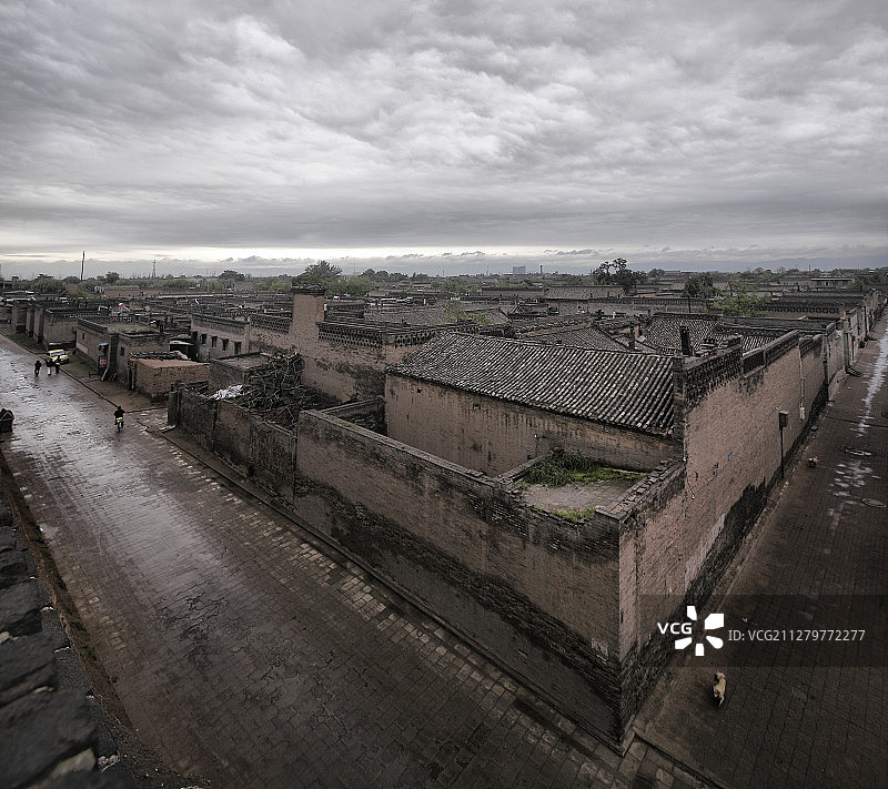 山西平遥古民居著名景点王家大院图片素材