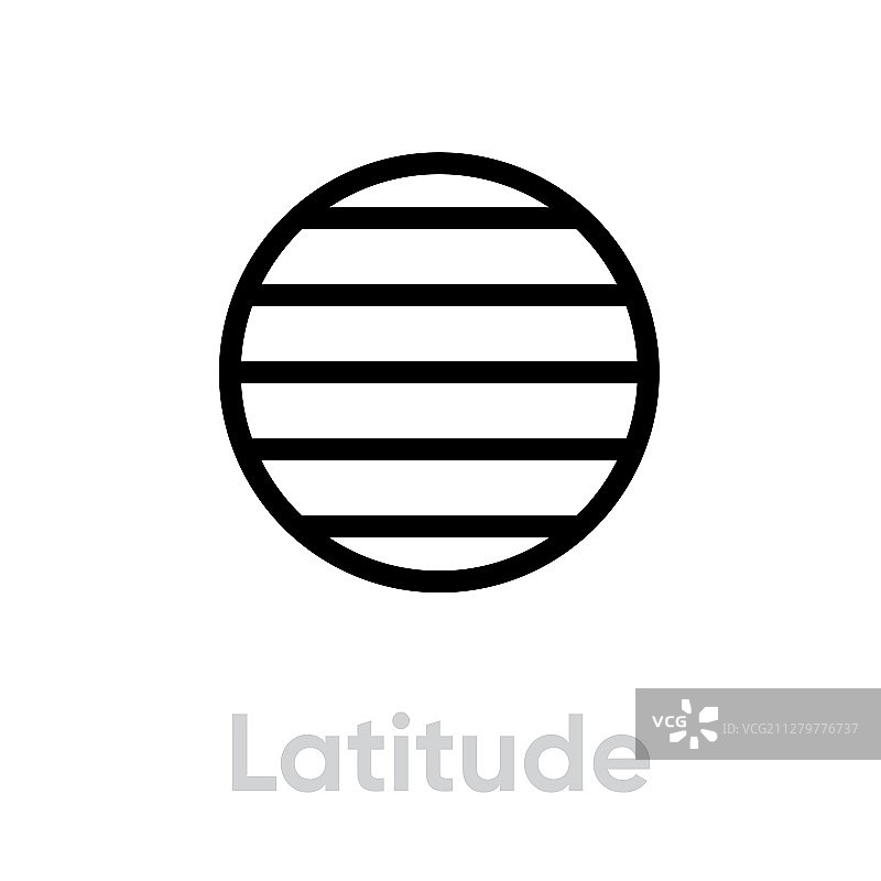 从东到西的纬度平行图标图片素材