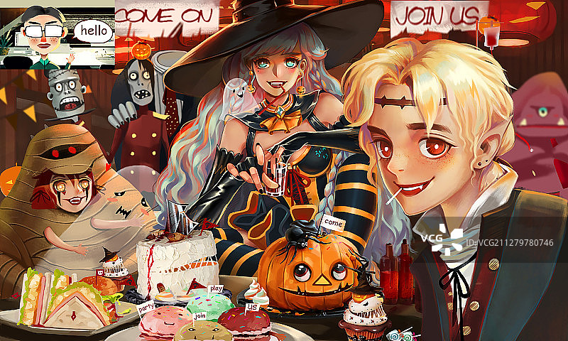 万圣节聚会图片素材