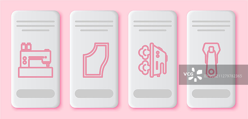 缝纫机缝纫图案电熨斗线条图片素材