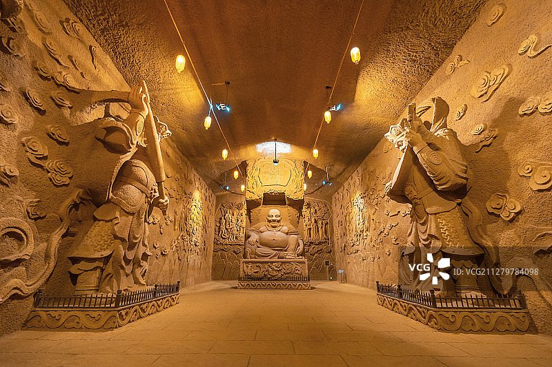 乐山市东方佛都万佛洞图片素材