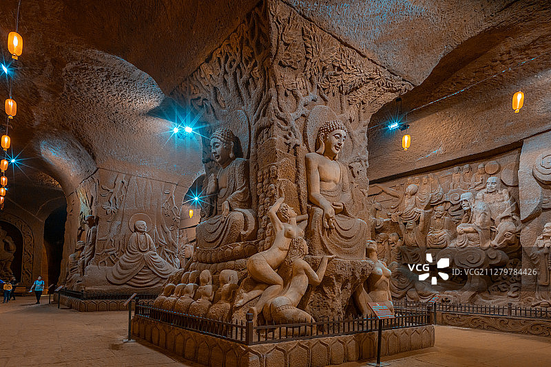 乐山东方佛都万佛洞图片素材