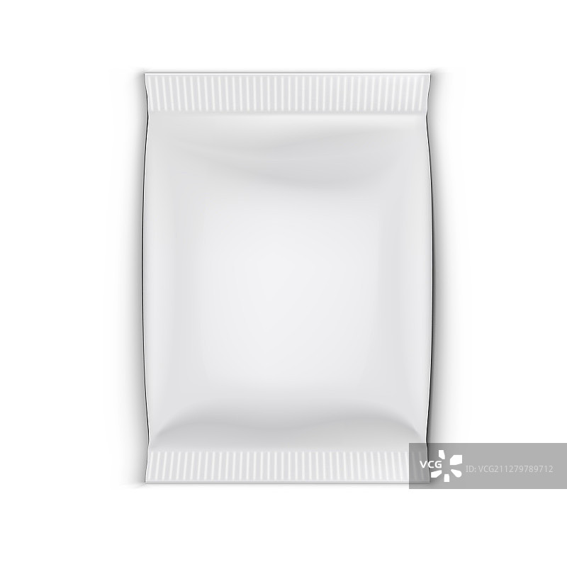 带阴影的空白铝箔Doy枕头包装图片素材