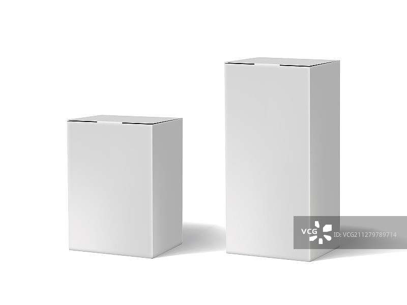 逼真简约纸盒包装带阴影图片素材