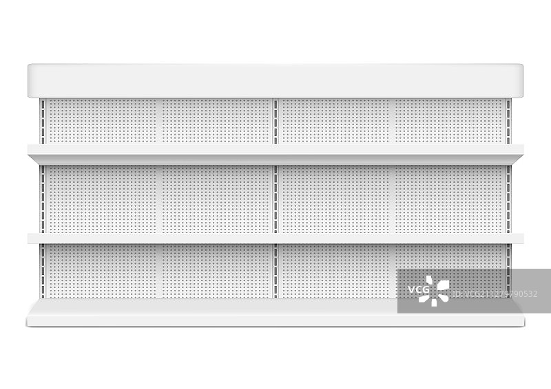 市场白色空置货架图片素材