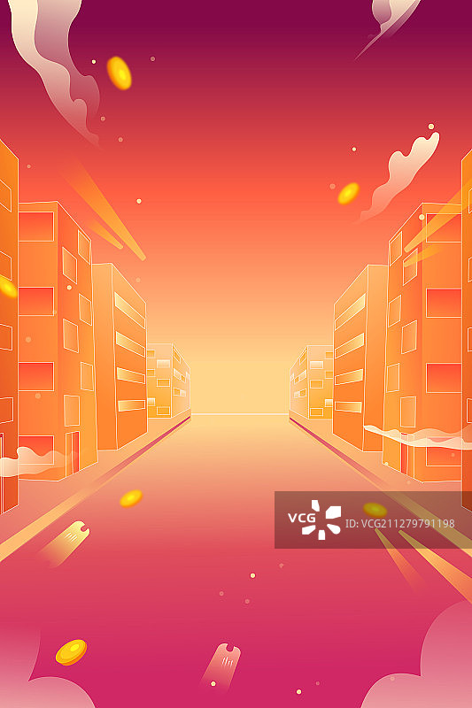 互联网金融送礼优惠活动购物节电商促销活动矢量插画图片素材