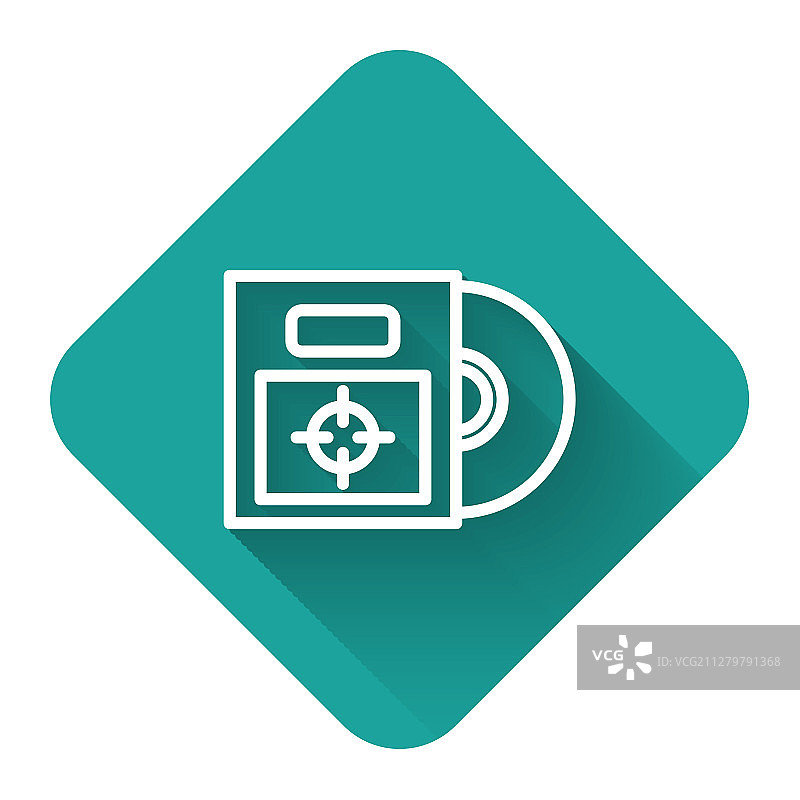 白色CD或DVD光盘盒图标图片素材