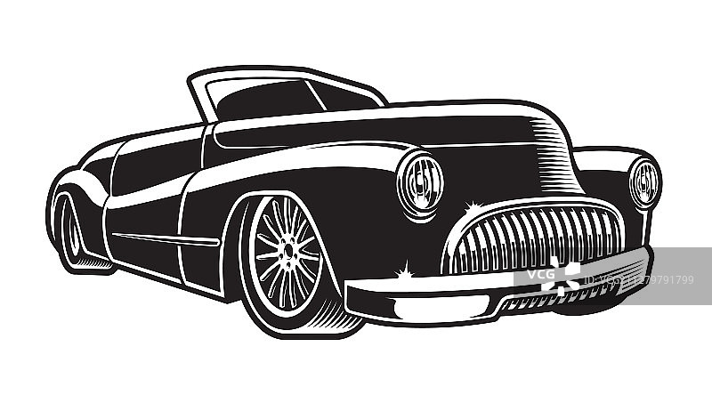 一辆老式经典汽车图片素材