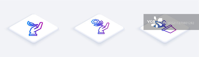 2.5D手持幼苗：环境保护图片素材