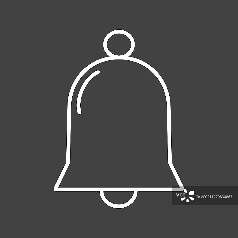 精美铃铛线性图标图片素材