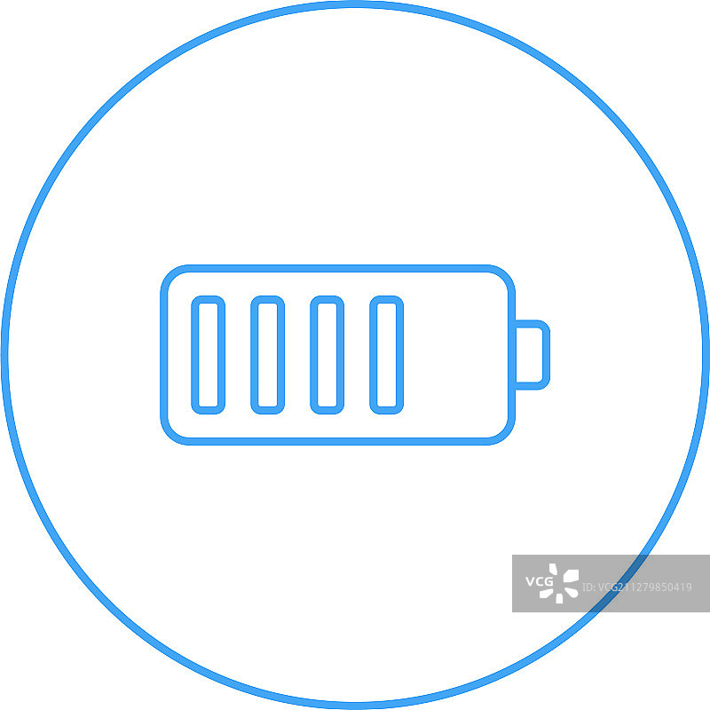 精美的手机电池线条图标图片素材