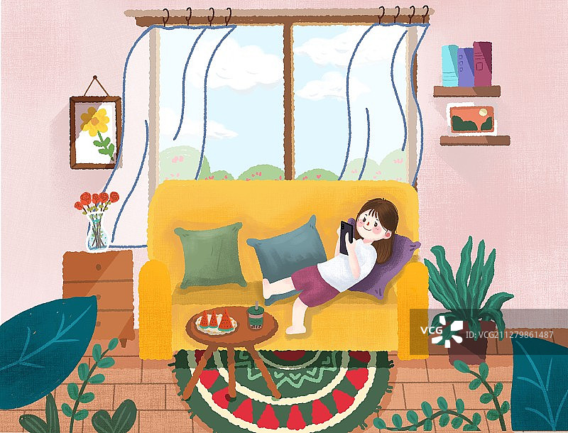 五一劳动节宅家快乐图片素材