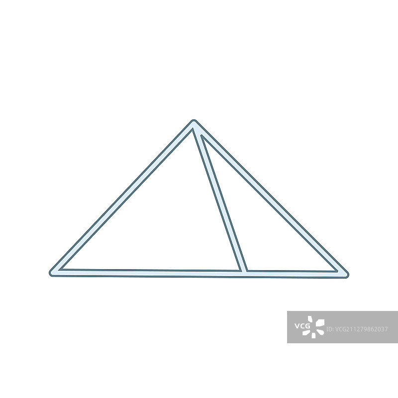 美丽的金字塔线条图标图片素材