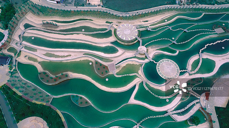 五彩池图片素材