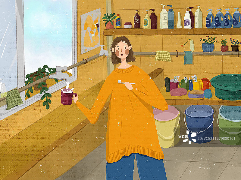 生活插画场景图片素材