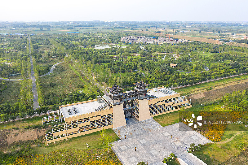 新郑苑陵故城俯瞰图片素材