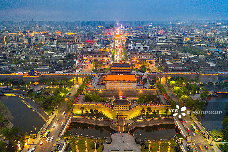西安城墙永宁门风景-3图片素材