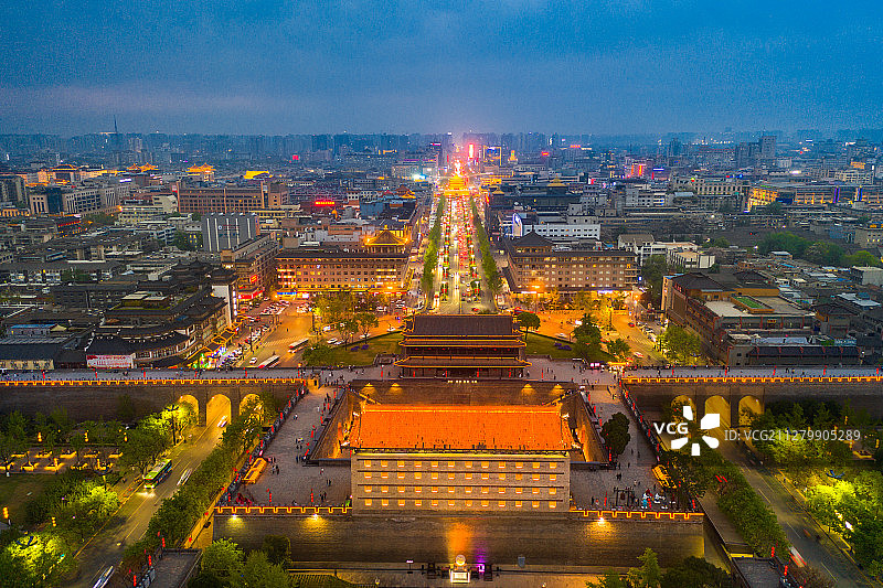 西安城墙永宁门风景-5图片素材