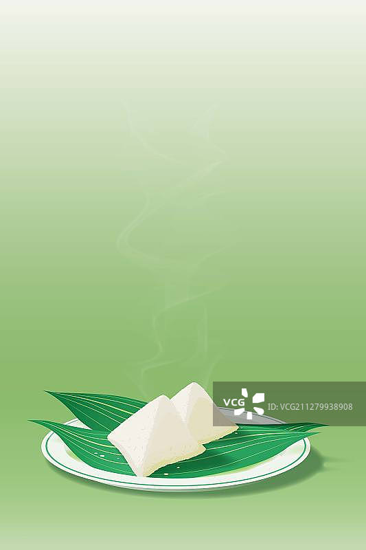 打开的清水粽子矢量图图片素材