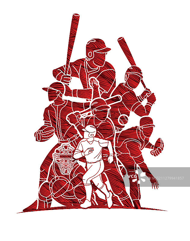 棒球运动员卡通运动图片素材