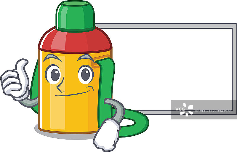 可爱的儿童水壶卷轴卡通人物图片素材