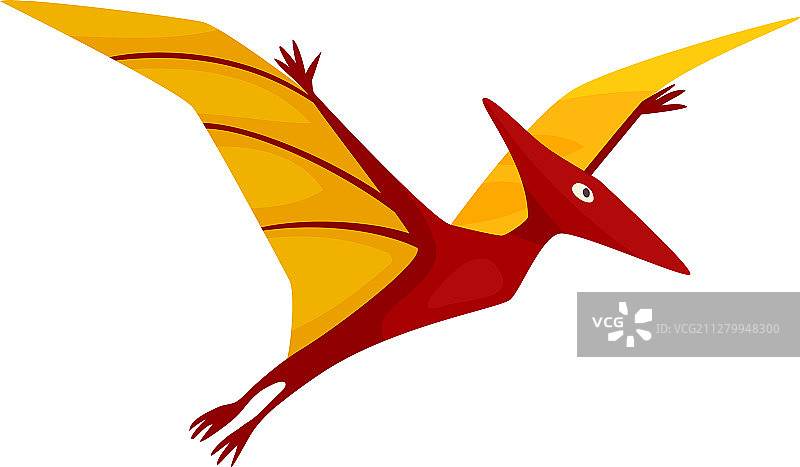 孤立飞行的翼龙恐龙图片素材