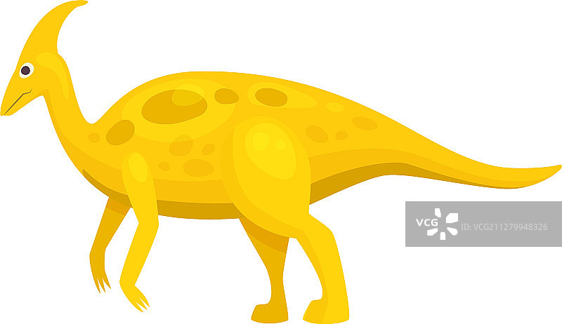 孤立的卡通动物：副栉龙图片素材