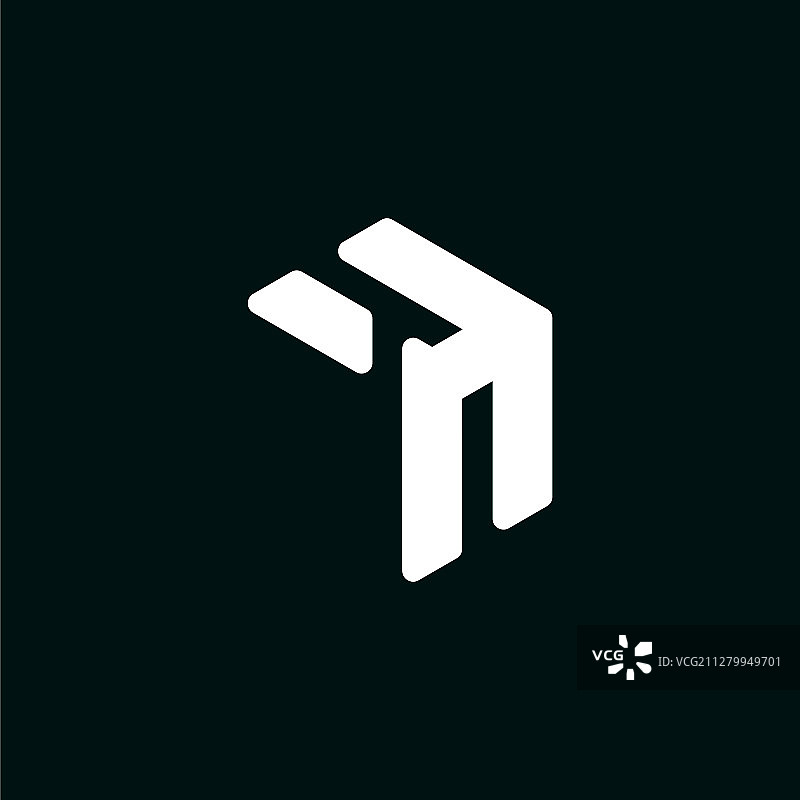 箭头线条艺术首字母H logo模板图片素材