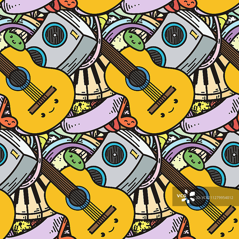 卡通可爱音乐涂鸦图片素材