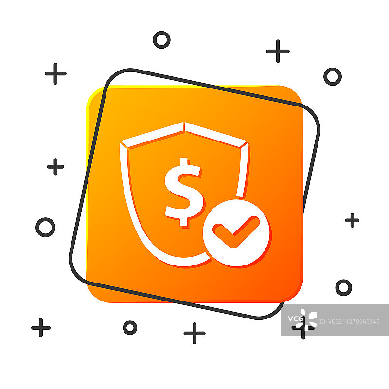 美元符号盾牌图标图片素材