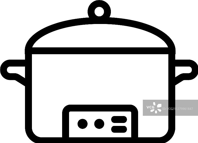 慢炖锅轮廓图标图片素材
