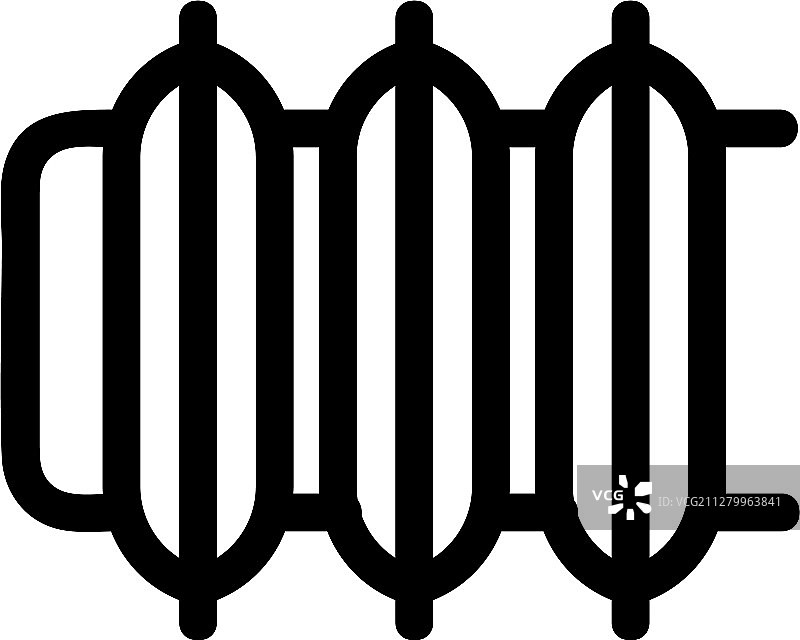 家居散热器轮廓图标图片素材