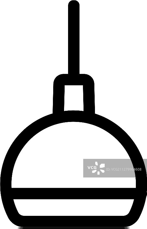吊灯图标轮廓符号图片素材