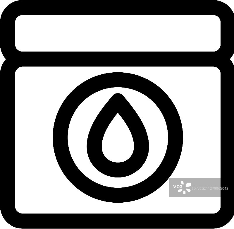 保湿霜轮廓图标图片素材