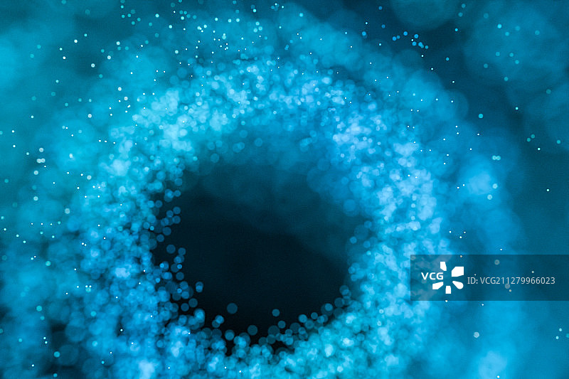 蓝色粒子黑洞 3D渲染图片素材