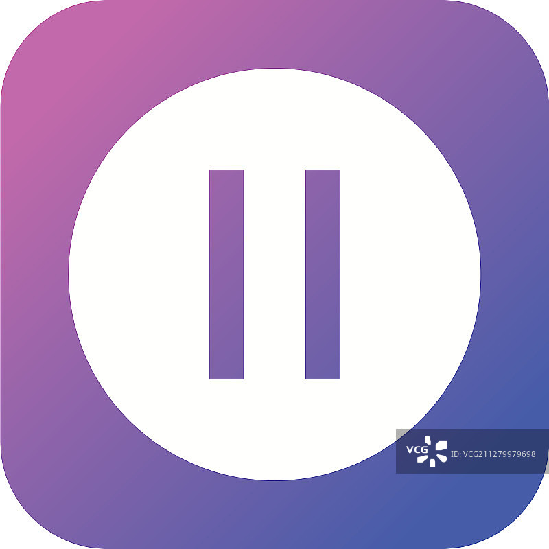 漂亮的暂停按钮图标图片素材