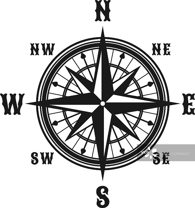 航海罗盘图标图片素材