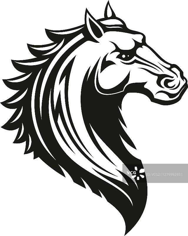 部落马头吉祥物或纹身图片素材