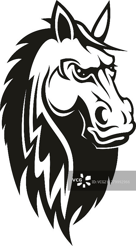 赛马吉祥物，带火焰刀的马图片素材