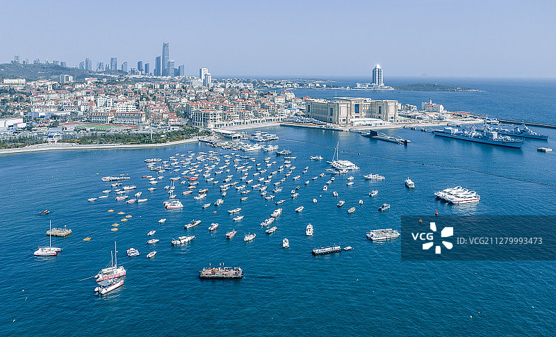 青岛栈桥海边图片素材