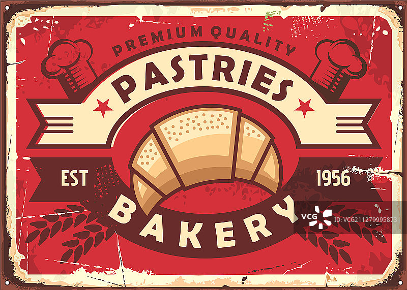 复古糕点店招牌图片素材